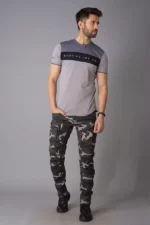 ROOKIES LIGHT GREY CAMO PRINT SLIM FIT CARGO PANT - Image 2