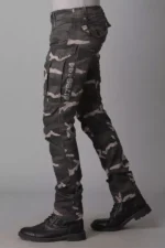 ROOKIES LIGHT GREY CAMO PRINT SLIM FIT CARGO PANT - Image 3