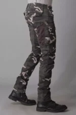 ROOKIES LIGHT GREY CAMO PRINT SLIM FIT CARGO PANT - Image 4