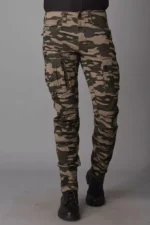 ROOKIES KHAKI CAMO PRINT SLIM FIT CARGO PANT
