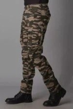 ROOKIES KHAKI CAMO PRINT SLIM FIT CARGO PANT - Image 3