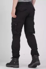 ROOKIES JET BLACK TAPERED FIT CARGO PANT - Image 4