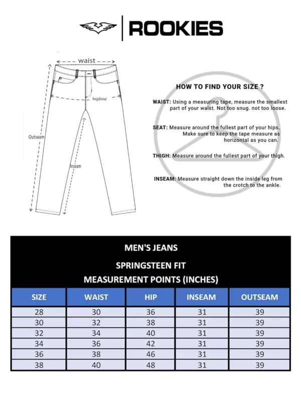 rookies-mens-denim-11-5-65cf558399201 ROOKIES DARK BLUE 5 POCKET MID-RISE JEANS (LENNON) KNIT DENIM - Image 6
