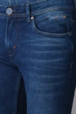 ROOKIES DARK BLUE 5 POCKET MID-RISE JEANS (LENNON) KNIT DENIM - Image 6