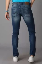 ROOKIES DARK BLUE 5 POCKET MID-RISE TORN JEANS (LENNON) KNIT DENIM - Image 3