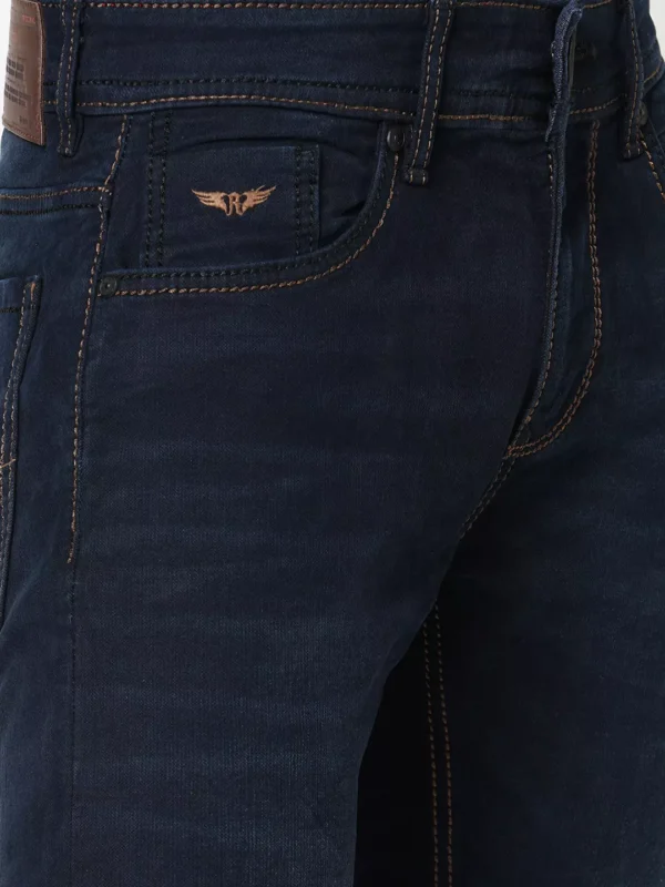 ROOKIES DARK BLUE 5 POCKET LOW-RISE ANKLE LENGTH JEANS (SPRINGSTEEN FIT) - Image 2