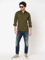 ROOKIES DARK BLUE 5 POCKET LOW-RISE ANKLE LENGTH JEANS (SPRINGSTEEN FIT) - Image 4