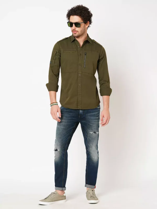 ROOKIES DARK BLUE 5 POCKET LOW-RISE ANKLE LENGTH JEANS (SPRINGSTEEN FIT) - Image 4