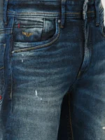 ROOKIES DARK BLUE 5 POCKET LOW-RISE ANKLE LENGTH JEANS (SPRINGSTEEN FIT) - Image 2