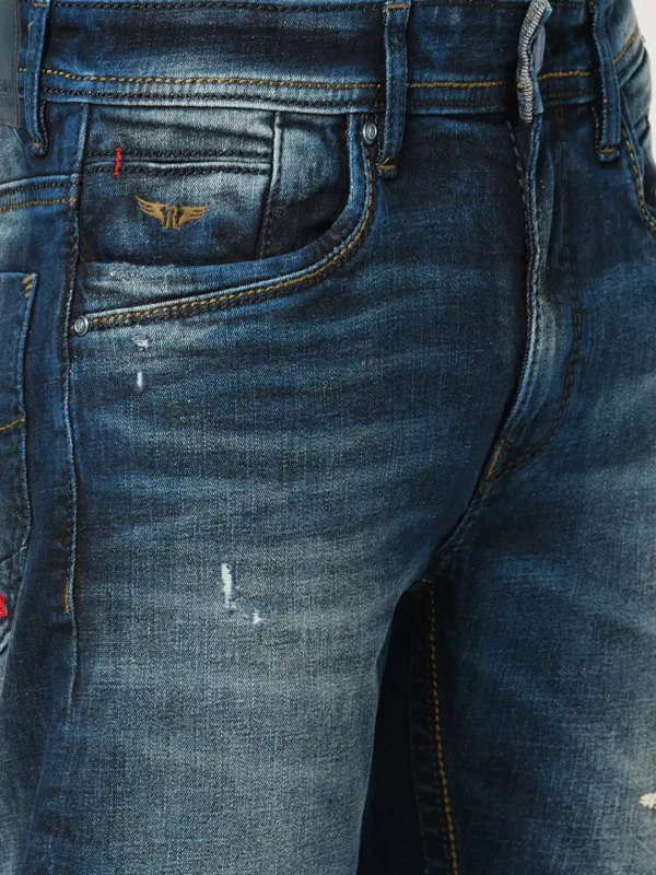 ROOKIES DARK BLUE 5 POCKET LOW-RISE ANKLE LENGTH JEANS (SPRINGSTEEN FIT) - Image 2