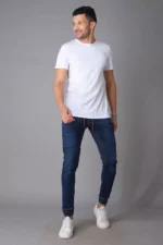 ROOKIES DARK BLUE 5 POCKET LOW-RISE ANKLE LENGTH JEANS (SPRINGSTEEN FIT) - Image 4