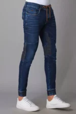 ROOKIES DARK BLUE 5 POCKET LOW-RISE ANKLE LENGTH JEANS (SPRINGSTEEN FIT) - Image 3