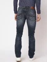 ROOKIES DARK BLUE 5 POCKET MID-RISE JEANS (LENNON) KNIT DENIM - Image 2