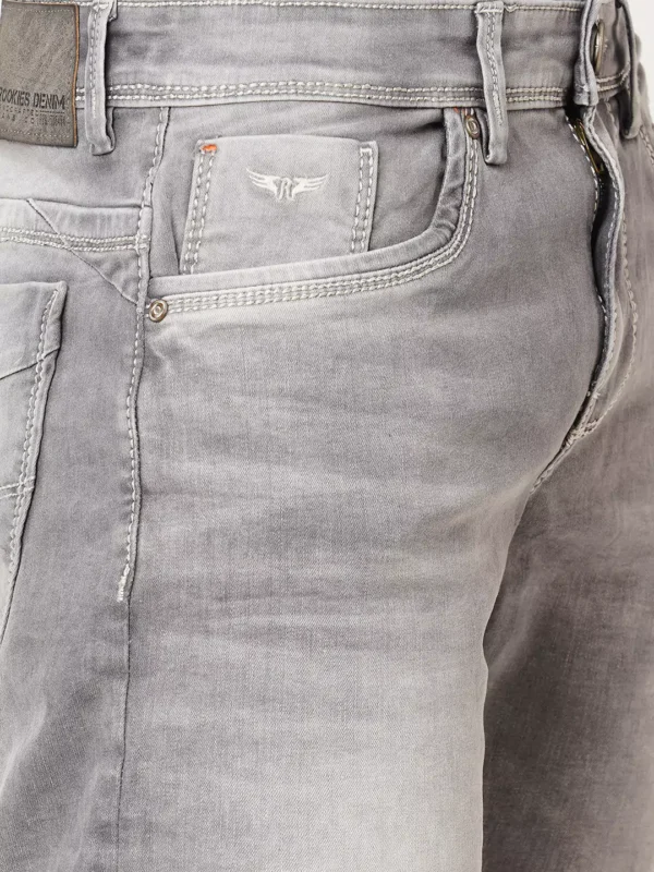 ROOKIES DARK GREY 5 POCKET LOW-RISE ANKLE LENGTH JEANS (SPRINGSTEEN FIT) - Image 2