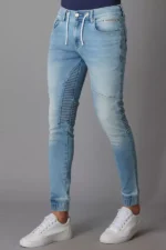 ROOKIES LIGHT BLUE DENIM 5 POCKET LOW-RISE ANKLE LENGTH JEANS (SPRINGSTEEN FIT) - Image 5