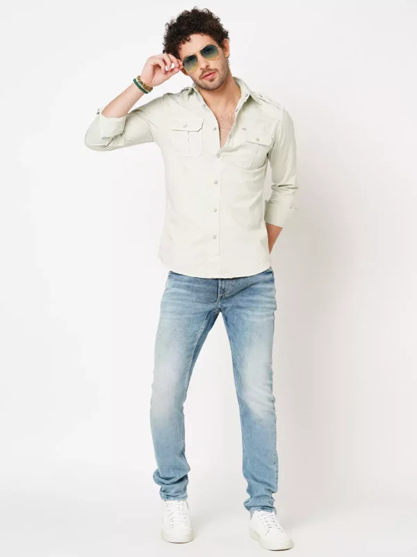 ROOKIES LIGHT BLUE DENIM 5 POCKET LOW-RISE ANKLE LENGTH JEANS (SPRINGSTEEN FIT) - Image 5