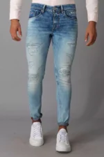 ROOKIES  LIGHT BLUE DENIM 5 POCKET LOW-RISE ANKLE LENGTH JEANS (SPRINGSTEEN FIT)