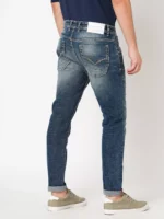 ROOKIES  MEDIUM BLUE DENIM 5 POCKET LOW-RISE ANKLE LENGTH JEANS (SPRINGSTEEN FIT) - Image 4