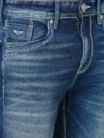 ROOKIES  MEDIUM BLUE JEANS 5 POCKET LOW-RISE ANKLE LENGTH JEANS (SPRINGSTEEN FIT) TORN JEANS - Image 5