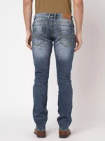 ROOKIES MEDIUM BLUE JEANS 5 POCKET MID-RISE JEANS (LENNON) KNIT DENIM - Image 3