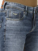 ROOKIES MEDIUM BLUE JEANS 5 POCKET MID-RISE JEANS (LENNON) KNIT DENIM - Image 2