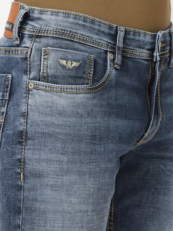 ROOKIES MEDIUM BLUE JEANS 5 POCKET MID-RISE JEANS (LENNON) KNIT DENIM - Image 2