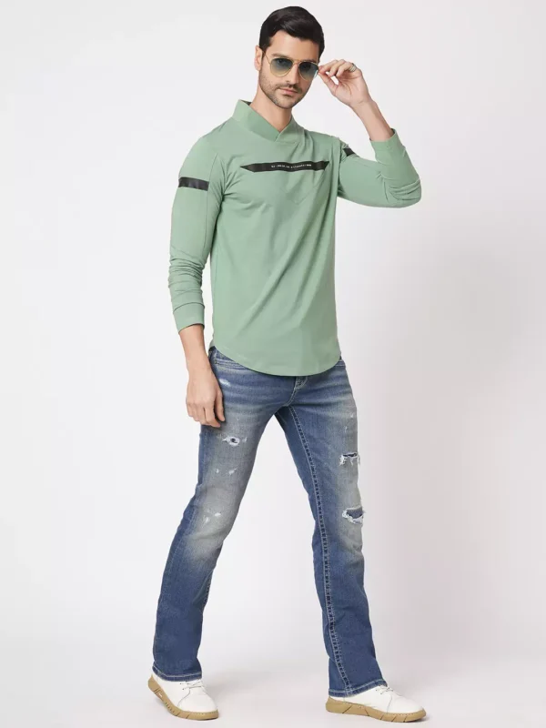 ROOKIES MED BLUE 5 POCKET BOOTCUT LOW RISE BOOT LEG JEANS (BOOT CUT JEANS) - Image 5