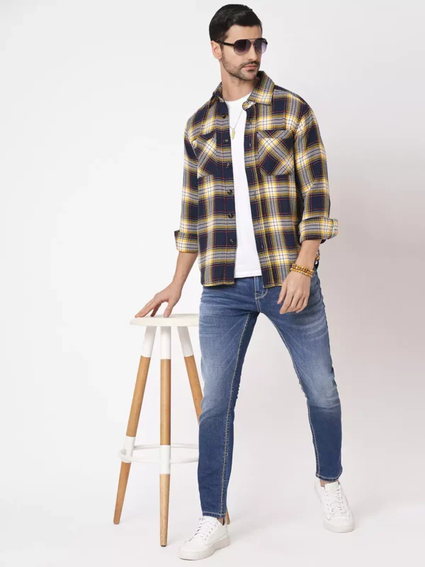 ROOKIES MED BLUE 5 POCKETMID-RISE NARROW TAPERED FIT JEANS (BILLY FIT) - Image 4