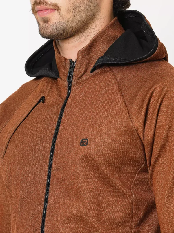 rookies-mens-hoode-57-6-65d30e95e54fc ROOKIES BROWN RUST FULL SLEEVE ATHLEISURE HOODIE ZIPPER JACKET/ SWEAT SHIRT/HOODIE JACKET - Image 3
