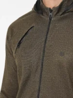 ROOKIES CHARCOL RUST FULL SLEEVE ATHLEISURE HOODIE ZIPPER JACKET/ SWEAT SHIRT/HOODIE JACKET - Image 2