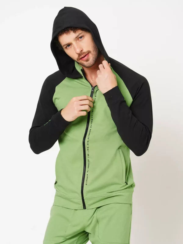rookies-mens-hoode-60-3-65d3120608162 ROOKIES GREEN RUST FULL SLEEVE ATHLEISURE HOODIE ZIPPER JACKET/ SWEAT SHIRT/HOODIE JACKET - Image 6