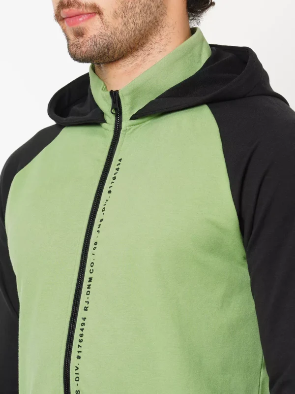 rookies-mens-hoode-60-6-65d3120aa9aef ROOKIES GREEN RUST FULL SLEEVE ATHLEISURE HOODIE ZIPPER JACKET/ SWEAT SHIRT/HOODIE JACKET - Image 3