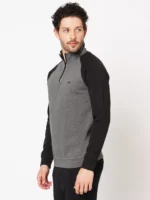 ROOKIES DARK GREY RUST FULL SLEEVE ATHLEISURE HOODIE ZIPPER JACKET/ SWEAT SHIRT/HOODIE JACKET - Image 4