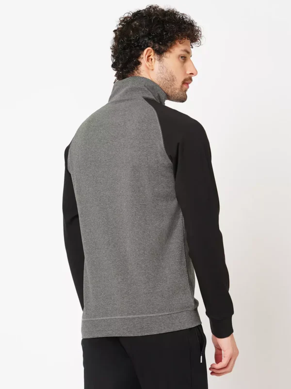 ROOKIES DARK GREY RUST FULL SLEEVE ATHLEISURE HOODIE ZIPPER JACKET/ SWEAT SHIRT/HOODIE JACKET - Image 3