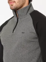 ROOKIES DARK GREY RUST FULL SLEEVE ATHLEISURE HOODIE ZIPPER JACKET/ SWEAT SHIRT/HOODIE JACKET - Image 2