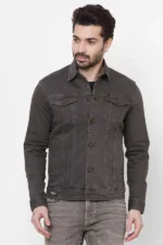 ROOKIES CLASSIC COTTON DENIM JACKET : FULL SLEEVE SLIM FIT BEAN JACKET