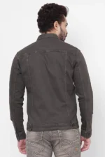 ROOKIES CLASSIC COTTON DENIM JACKET : FULL SLEEVE SLIM FIT BEAN JACKET - Image 6