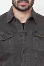 ROOKIES CLASSIC COTTON DENIM JACKET : FULL SLEEVE SLIM FIT BEAN JACKET - Image 2