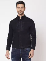 ROOKIES CLASSIC COTTON DENIM JACKET: FULL SLEEVE SLIM FIT DARK BLUE JACKET