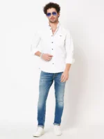 ROOKIES Men's Comfortable and Stylish Slim-Fit Cotton Spandex Solid Casual Shirt - Image 5