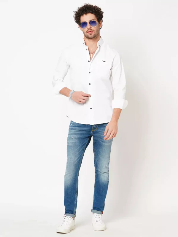 ROOKIES Men's Comfortable and Stylish Slim-Fit Cotton Spandex Solid Casual Shirt - Image 5