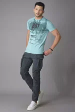 ROOKIES LIGHT TURQ HALF SLEEVE ROUND NECK TEE/TSHIRT FOR MEN - Image 5