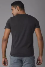 ROOKIES BLACK HALF SLEEVE ROUND NECK TEE/BLACK TSHIRT FOR MEN - Image 2