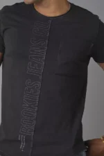 ROOKIES BLACK HALF SLEEVE ROUND NECK TEE/BLACK TSHIRT FOR MEN - Image 3