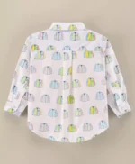 ToffyHouse 100% Cotton Full Sleeve Shirt Printed - White - Image 3