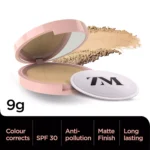 ZM Pollution Defense CC with SPF 30 Compact, Matte Finish, Vegan, Golden Sand, 9 Gm - Image 3