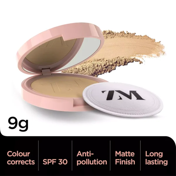 ZM Zayn & Myza Pollution Defense CC Compact Powder | With SPF 30 For Sun Protection | Matte Finish & Color Correcting Formula | Long lasting | Absorbs Oil | For all skin types | Classic Ivory, 9g - Image 2