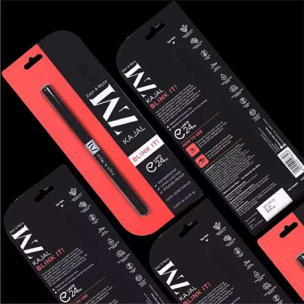 ZM Zayn & Myza Blink It Kajal - 24 hour long lasting, Smudge proof, Waterproof With Rosehip Oil, Jet Black, 0.35 g - Image 7