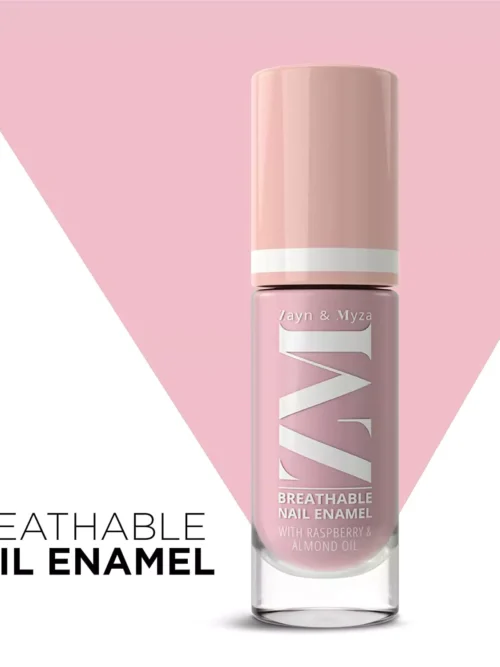 ZM Zayn & Myza Breathable Nail Enamel - Mauve Cheesecake | Smooth Application | Quick-Drying I Longlasting I Chip-Defiant I Water Permeable | Glossy Finish | 100% Vegan, 6 ml