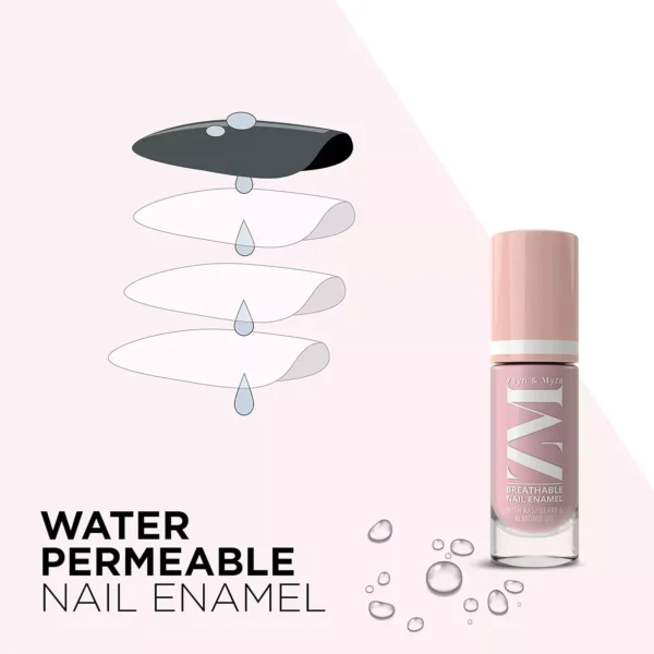 zm-nail-enamel-18-3-65cde39c8947a ZM Zayn & Myza Breathable Nail Enamel - Mauve Cheesecake | Smooth Application | Quick-Drying I Longlasting I Chip-Defiant I Water Permeable | Glossy Finish | 100% Vegan, 6 ml - Image 3